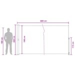 vidaXL Retračná bočná markíza 200 x 600 cm Polyester Obdĺžnikový – Obrázok 7