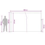 vidaXL Retračná bočná markíza 220 x 600 cm Polyester Obdĺžnikový – Obrázok 7