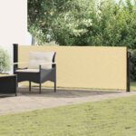 vidaXL Retračná bočná markíza Piesková 300 x 100 cm Polyester