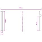 vidaXL Retračná bočná markíza Piesková 300 x 100 cm Polyester – Obrázok 8