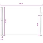 vidaXL Retračná bočná markíza 117 x 300 cm Polyester Obdĺžnikový – Obrázok 8