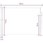 vidaXL Retračná bočná markíza Piesková 300 x 140 cm Polyester – Obrázok 8