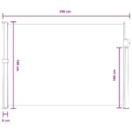 vidaXL Retračná bočná markíza Piesková 300 x 160 cm Polyester – Obrázok 8