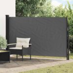 vidaXL Retračná bočná markíza Antracitová 300 x 170 cm Polyester