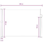 vidaXL Retračná bočná markíza Piesková 300 x 200 cm Polyester – Obrázok 8