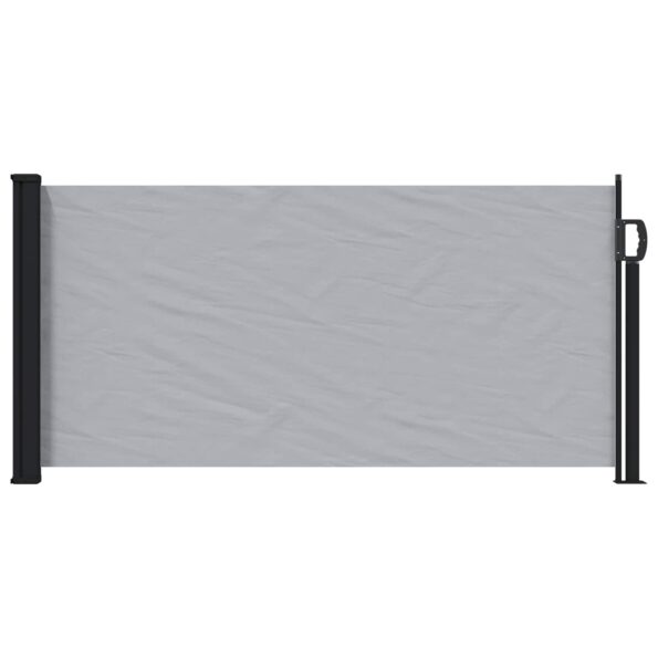 vidaXL Retračná bočná markíza Sivá 500 x 100 cm Polyester – Obrázok 2