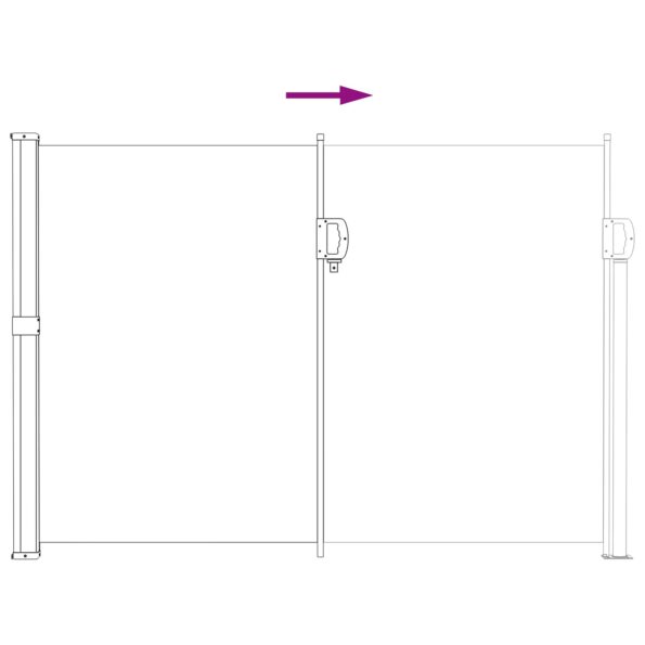 vidaXL Retračná bočná markíza Piesková 500 x 120 cm Polyester – Obrázok 6