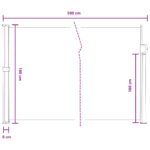 vidaXL Retračná bočná markíza Piesková 500 x 160 cm Polyester – Obrázok 8