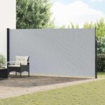 vidaXL Retračná bočná markíza Sivá 500 x 200 cm Polyester