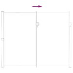 vidaXL Retračná bočná markíza Piesková 500 x 220 cm Polyester – Obrázok 6