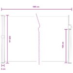 vidaXL Retračná bočná markíza Piesková 500 x 220 cm Polyester – Obrázok 8