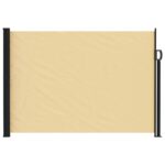 vidaXL Retračná bočná markíza Piesková 600 x 120 cm Polyester – Obrázok 2