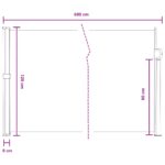 vidaXL Retračná bočná markíza Piesková 600 x 120 cm Polyester – Obrázok 8
