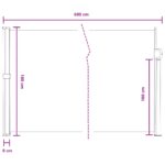 vidaXL Retračná bočná markíza Sivá 600 x 160 cm Polyester – Obrázok 8
