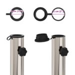 vidaXL Trubka podstavca pre parasol 0.63 kg Prírodná nerezová oceľ – Obrázok 5