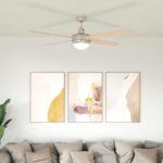 vidaXL Stropný ventilátor s osvetlením a diaľkovým ovládaním Ø 130 cm
