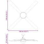 vidaXL Stropný ventilátor s osvetlením a diaľkovým ovládaním Ø 130 cm – Obrázok 12