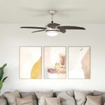 vidaXL Stropný ventilátor s osvetlením a diaľkovým ovládaním Ø 110 cm
