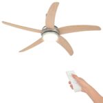 vidaXL Stropný ventilátor s osvetlením Ø 130 cm Sonoma – Obrázok 2