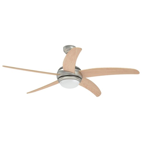 vidaXL Stropný ventilátor s osvetlením Ø 130 cm Sonoma – Obrázok 4