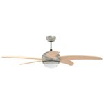 vidaXL Stropný ventilátor s osvetlením Ø 130 cm Sonoma – Obrázok 5