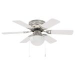 vidaXL Stropný ventilátor s osvetlením Ø 82 cm Biela – Obrázok 4