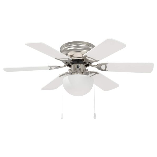 vidaXL Stropný ventilátor s osvetlením Ø 82 cm Biela – Obrázok 4