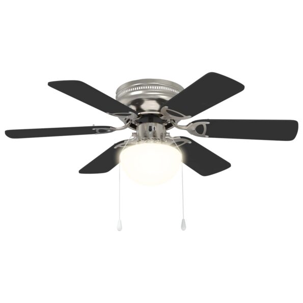 vidaXL Stropný ventilátor s osvetlením Ø 82 cm Čierna – Obrázok 2