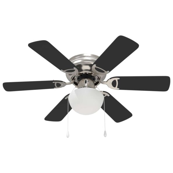 vidaXL Stropný ventilátor s osvetlením Ø 82 cm Čierna – Obrázok 3