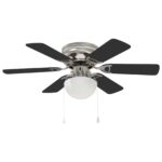 vidaXL Stropný ventilátor s osvetlením Ø 82 cm Čierna – Obrázok 4