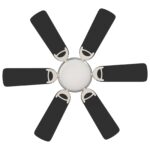 vidaXL Stropný ventilátor s osvetlením Ø 82 cm Čierna – Obrázok 5