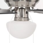 vidaXL Stropný ventilátor s osvetlením Ø 82 cm Čierna – Obrázok 6