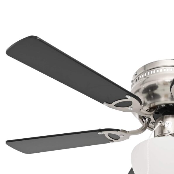 vidaXL Stropný ventilátor s osvetlením Ø 82 cm Čierna – Obrázok 7