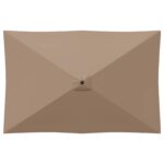 vidaXL Záhradný slnečník 200 x 300 cm Polyester Obdĺžnikový Sivohnedá – Obrázok 4