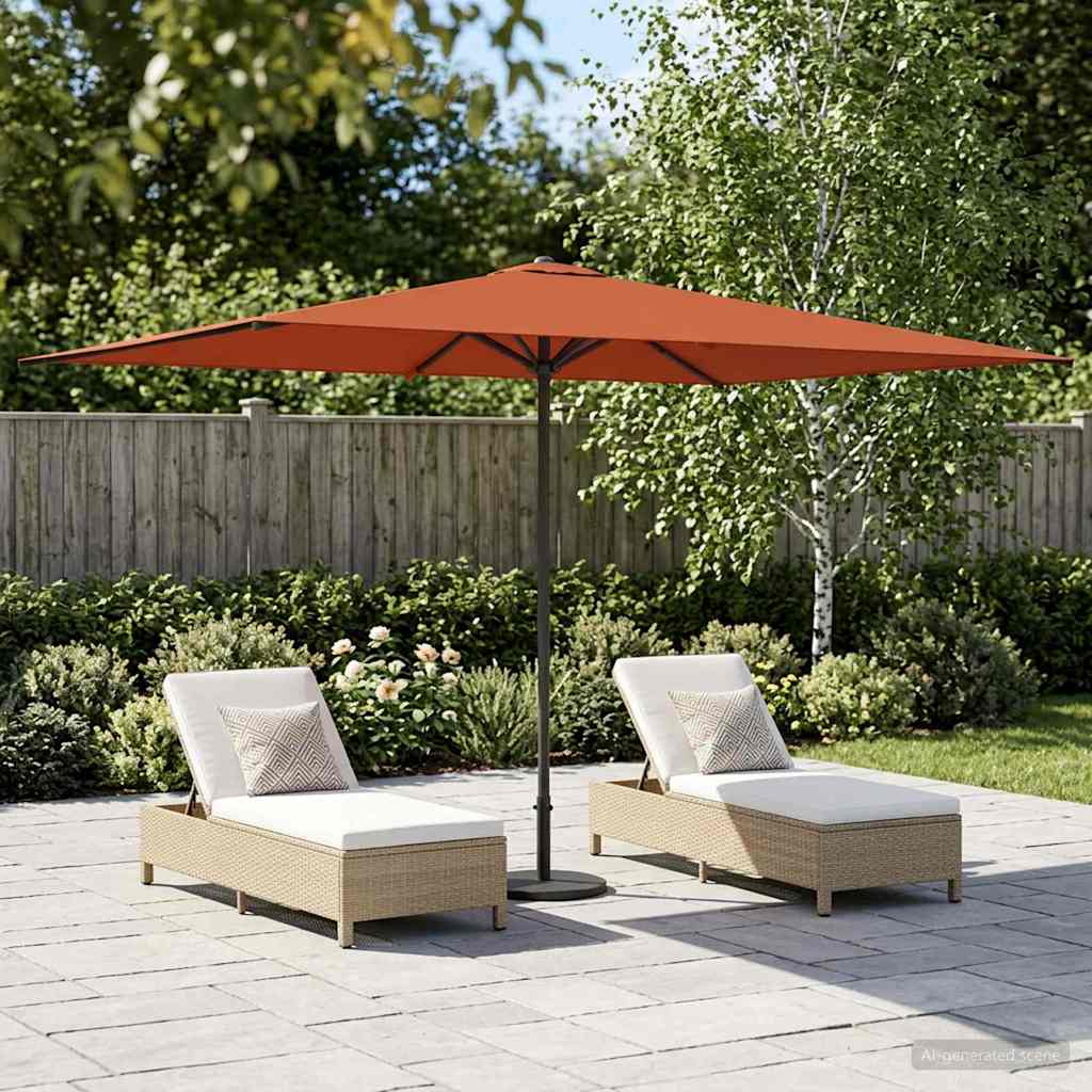 42036171_1.jpg vidaXL Záhradný slnečník 200 x 300 cm Polyester Obdĺžnikový Tehlová – Obrázok 1