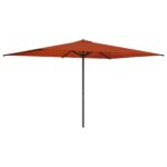 vidaXL Záhradný slnečník 200 x 300 cm Polyester Obdĺžnikový Tehlová – Obrázok 2