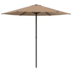 vidaXL Záhradný slnečník 230 x 230 cm Polyester Obdĺžnikový Sivohnedá – Obrázok 2
