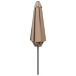 vidaXL Záhradný slnečník 230 x 230 cm Polyester Obdĺžnikový Sivohnedá – Obrázok 3