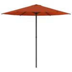vidaXL Záhradný slnečník 230 x 230 cm Polyester Obdĺžnikový Tehlová – Obrázok 2