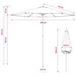 vidaXL Záhradný slnečník 230 x 230 cm Polyester Obdĺžnikový – Obrázok 7