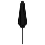 vidaXL Záhradný slnečník 230 x 230 cm Polyester Obdĺžnikový Čierna – Obrázok 3