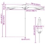 vidaXL Záhradný slnečník 270 x 270 cm Polyester Obdĺžnikový – Obrázok 8