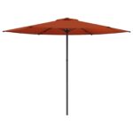 vidaXL Záhradný slnečník 300 x 300 cm Polyester Obdĺžnikový Tehlová – Obrázok 2