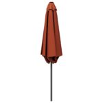 vidaXL Záhradný slnečník 300 x 300 cm Polyester Obdĺžnikový Tehlová – Obrázok 3