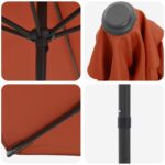 vidaXL Záhradný slnečník 300 x 300 cm Polyester Obdĺžnikový Tehlová – Obrázok 5