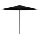 vidaXL Záhradný slnečník 300 x 300 cm Polyester Obdĺžnikový Čierna – Obrázok 2