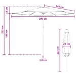 vidaXL Záhradný slnečník 300 x 300 cm Polyester Obdĺžnikový – Obrázok 7