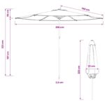 vidaXL Záhradný slnečník 300 x 300 cm Polyester Obdĺžnikový – Obrázok 7