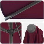 vidaXL Záhradný slnečník s podstavcom 200 x 300 cm Polyester – Obrázok 5