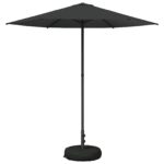 vidaXL Záhradný slnečník s podstavcom 230 x 230 cm Polyester – Obrázok 2
